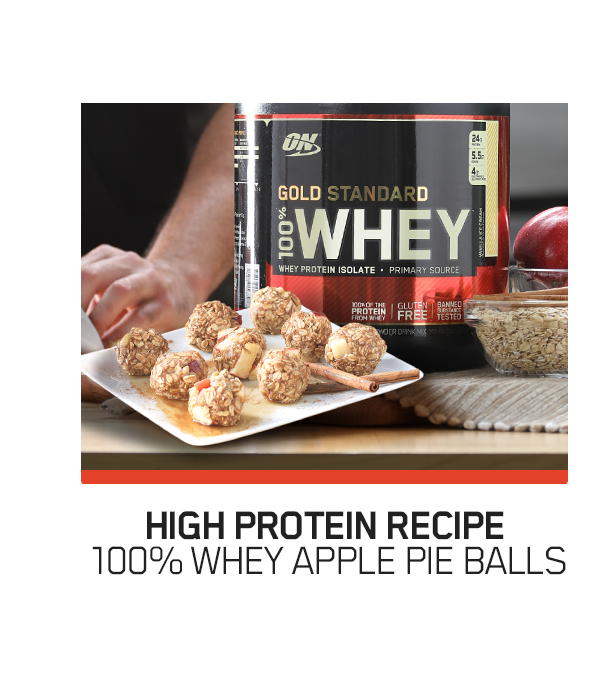 High Protein Recipe 100% Whey Apple Pie Balls