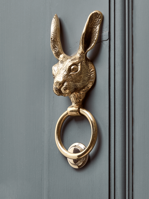 Hare Door Knocker - Solid Brass