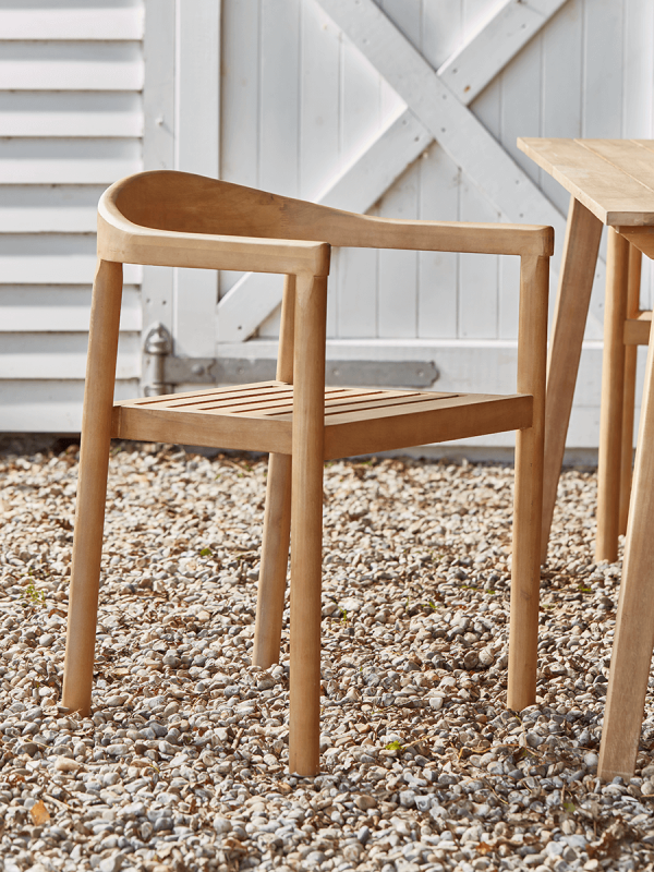 NEW Two Indoor Outdoor Acacia Dining Chairs