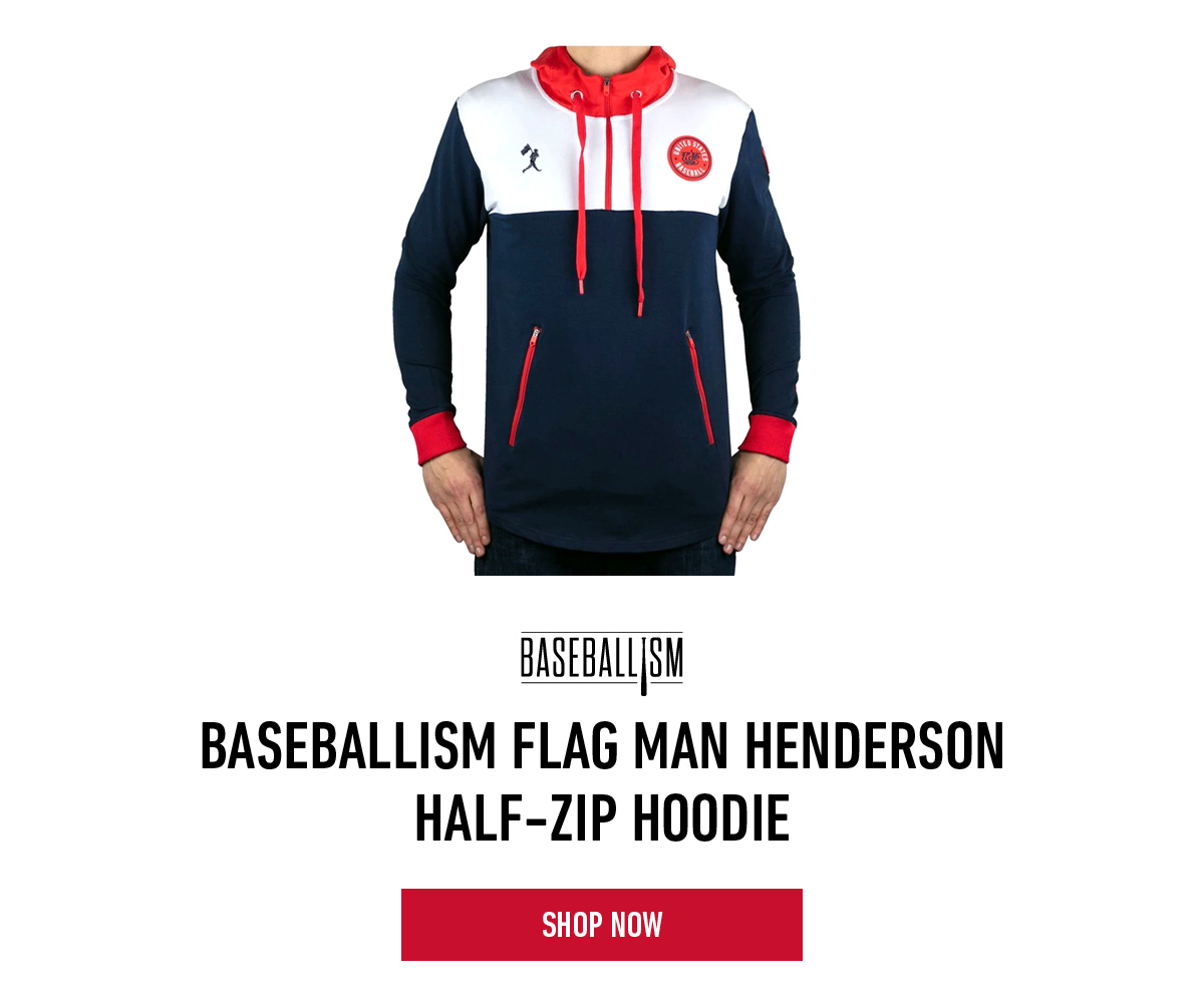 Baseballism Flag Man Henderson Half-Zip Hoodie