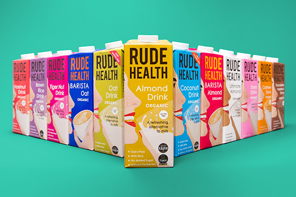 Rude Health long-life dairy-free range, available at Holland & Barrett