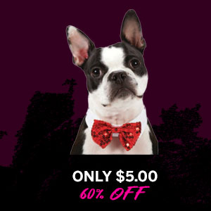 Aria Canine Royale Bowtie - Red Sequin