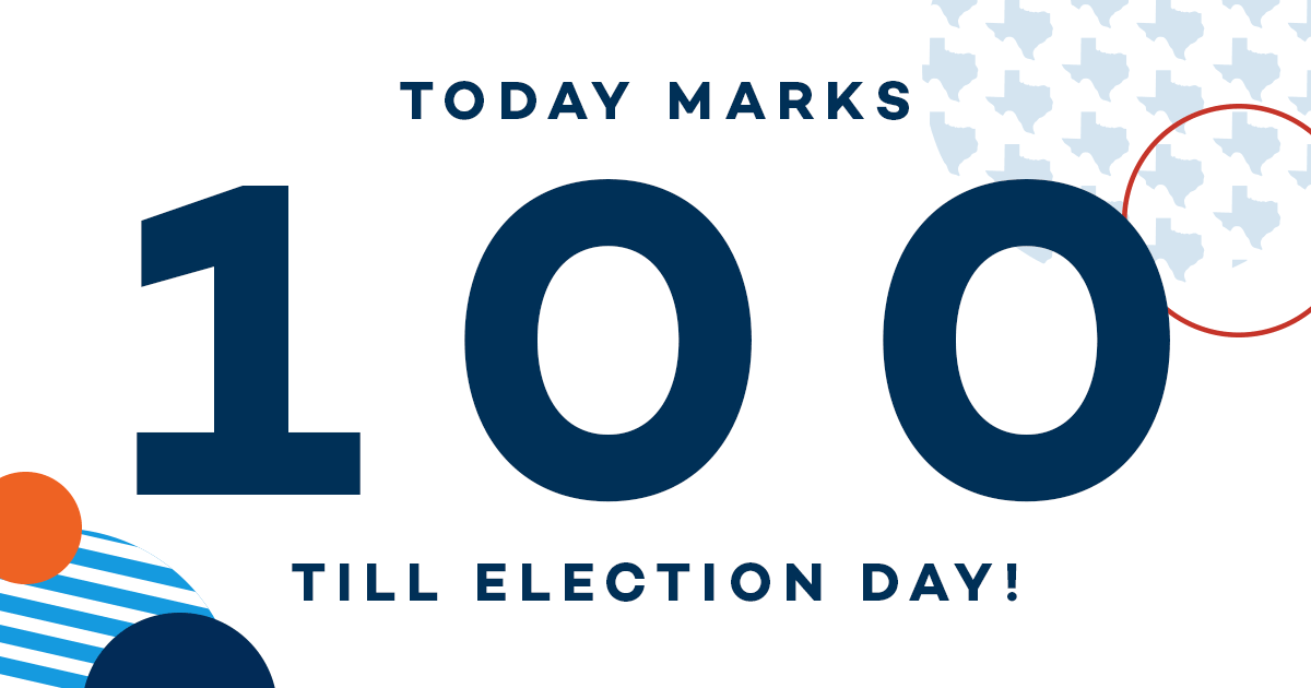 Today marks 100 days till Election Day!