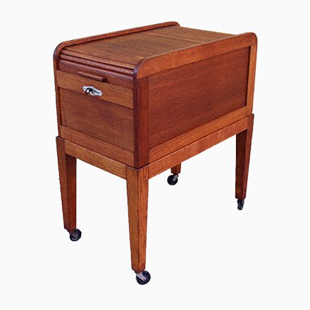 Image of Vintage Oak Filing Cabinet