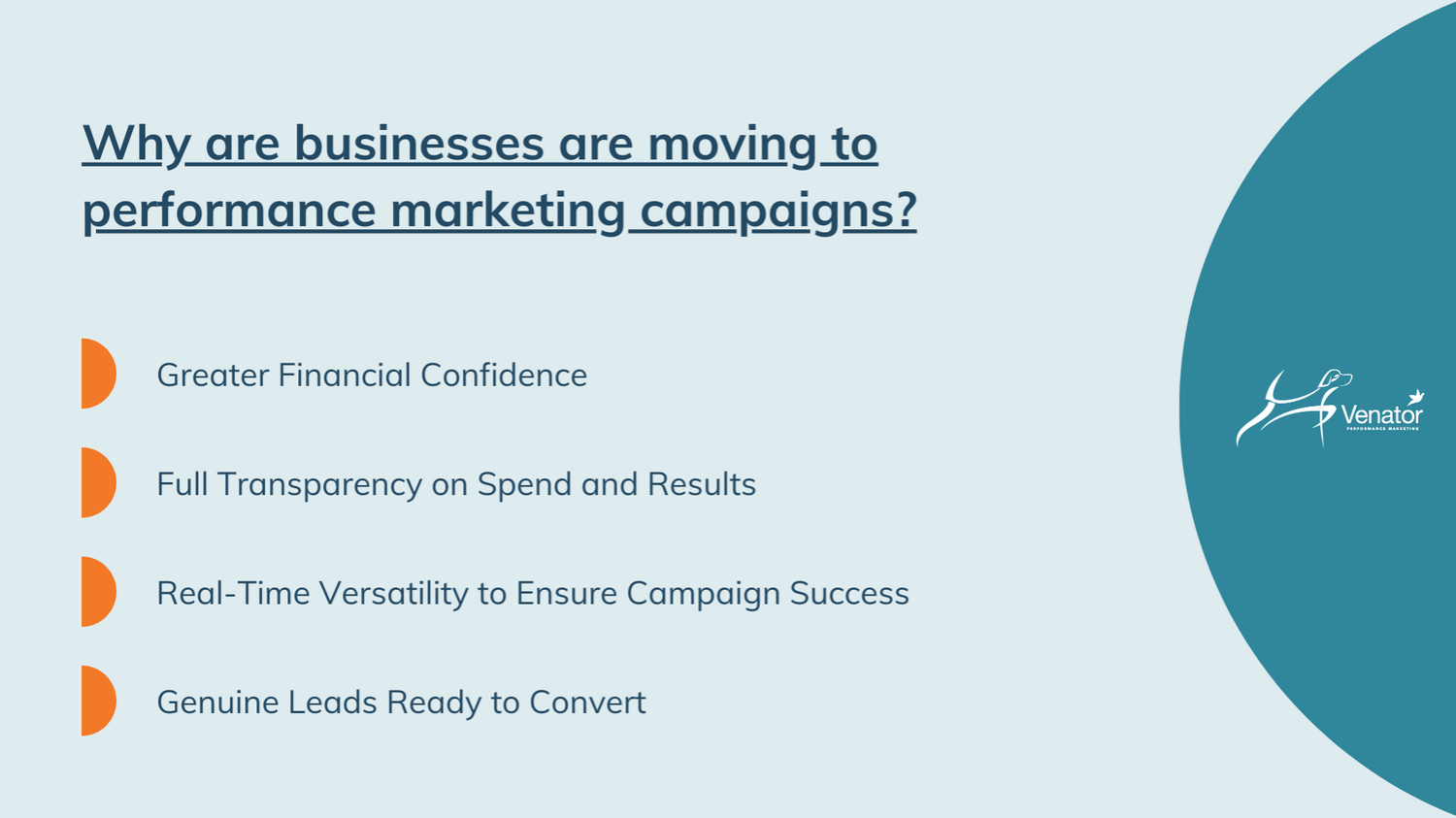 What do businesses receive from performance marketing campaigns?