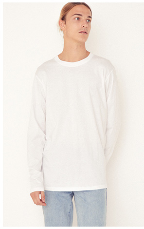 Distant Long Sleeve Tee White | Assembly Label