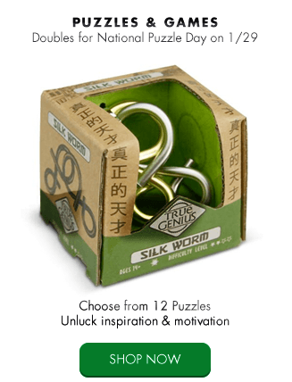 Puzzles & Games Doubles for National Puzzle Day on 1/29 - Choose from 12 Puzzles Unluck inspiration & motivation - Shop Now
