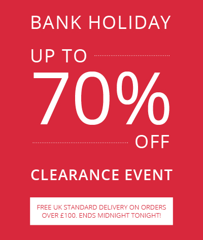 up to 70% off in our clearance