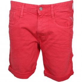 Jeans Slim-Fit Anbass Denim Shorts, Red
