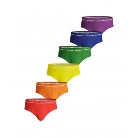 6-Pack Classic Logo Briefs, Rainbow Colours