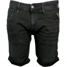 Jeans Slim-Fit Anbass Denim Shorts, Black