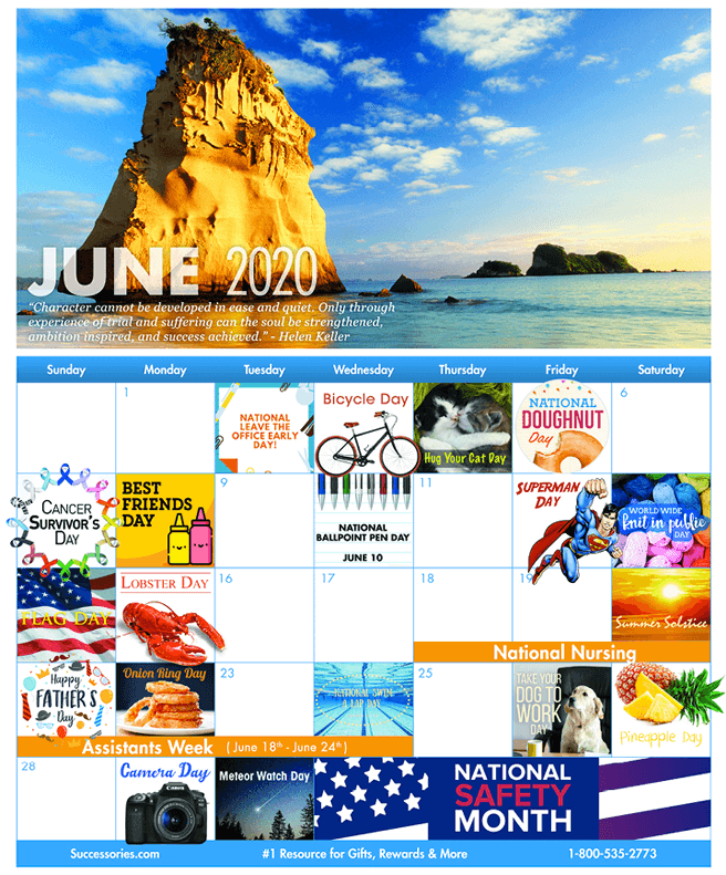 June Fun Motivational Calendar