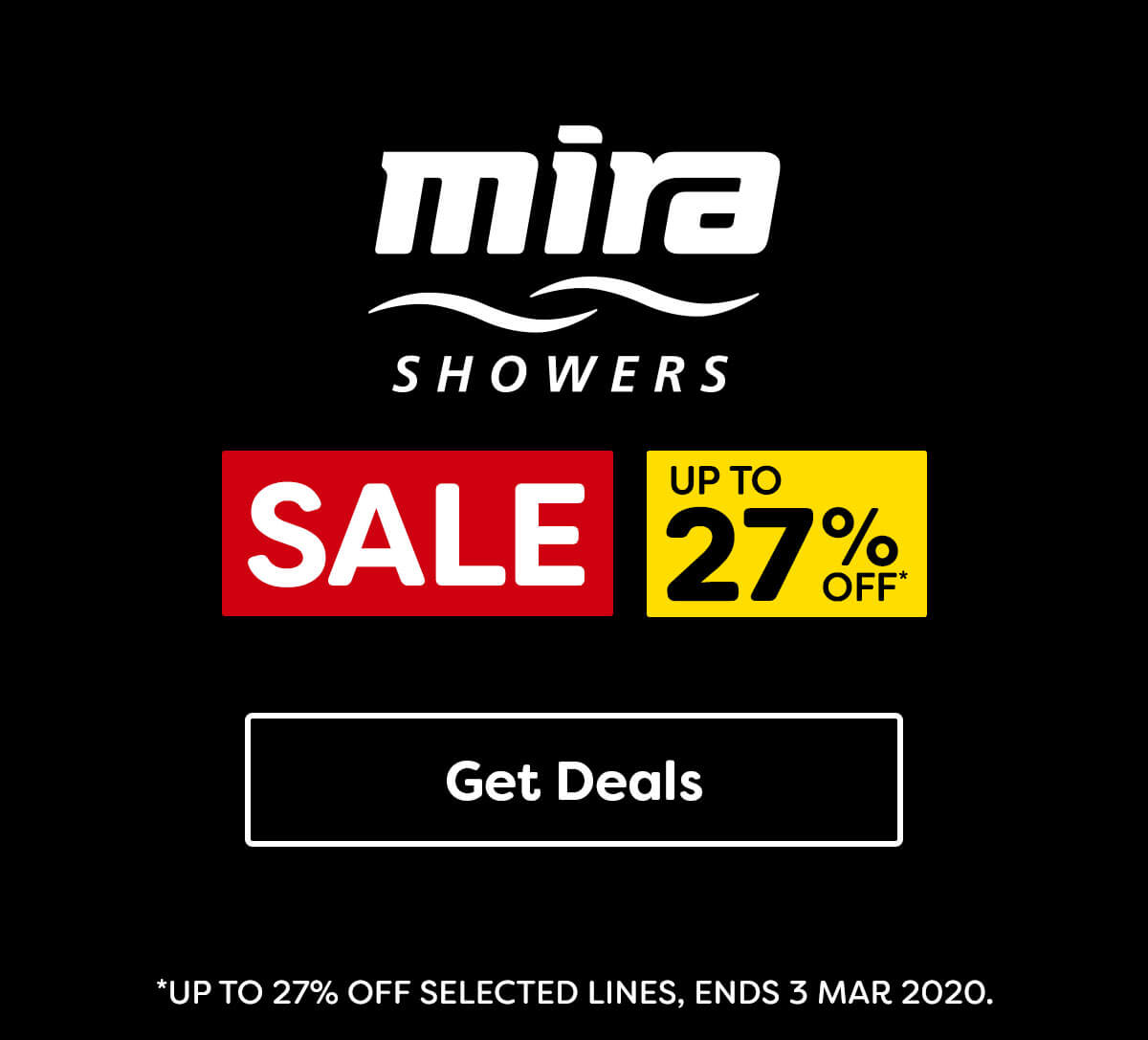 Up to 27% off Mira Showers