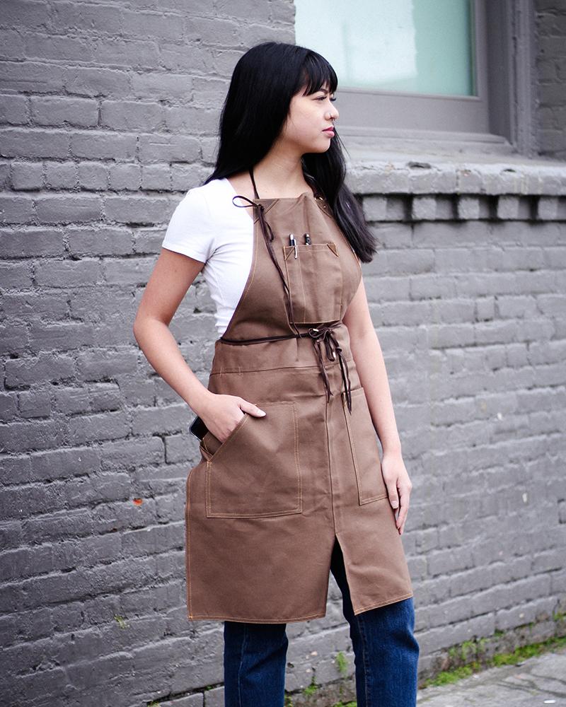 Image of Canvas Work Apron, Brown