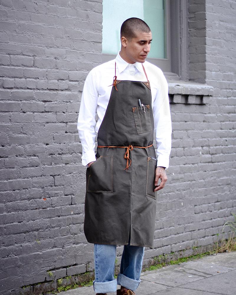 Image of Canvas Work Apron, Green