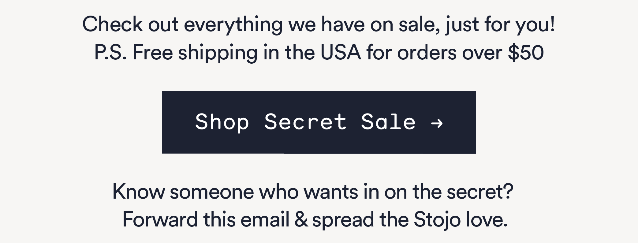Shop secret sale