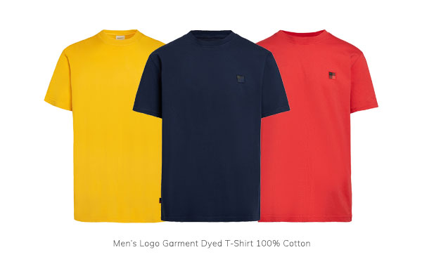 Men’s Logo Garment Dyed T-Shirt 100% Cotton
