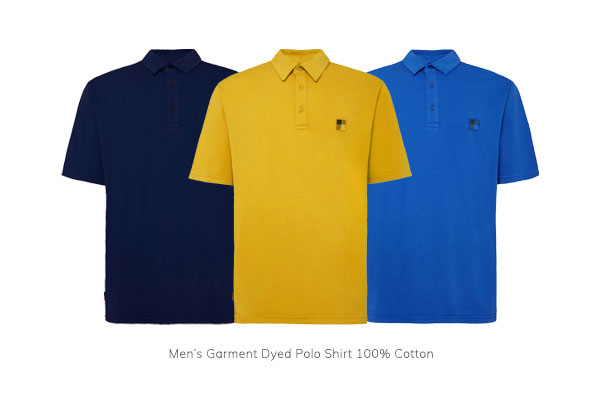 Men’s Garment Dyed Polo Shirt 100% Cotton
