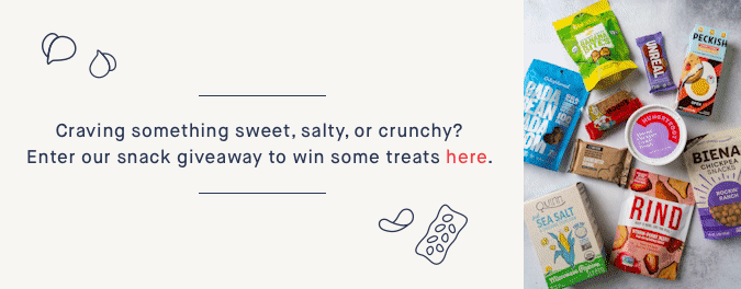 Craving something sweet, salty, or crunchy? Enter our snack giveaway to win some treats here. 