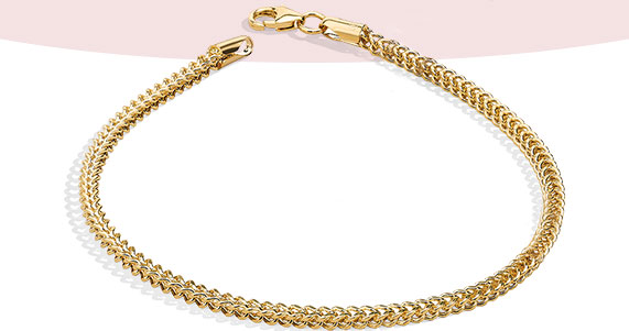 14K Yellow Gold Franco Chain Bracelet