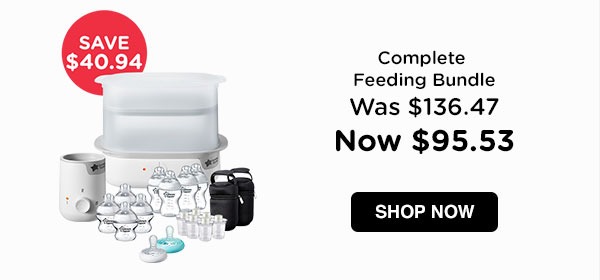 Complete Feeding Bundle. Was $136.47, Now $95.53. SHOP NOW