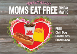 Moms Eat Free Sunday May 10