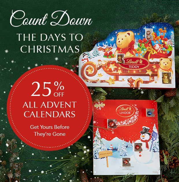25% Off All Advent Calendars