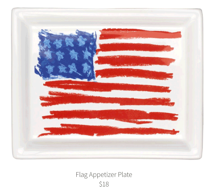Flag Appetizer Plate, $18