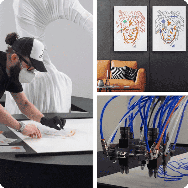 Proximars Painting Collection robot-made art creatively combines human and tech designs
