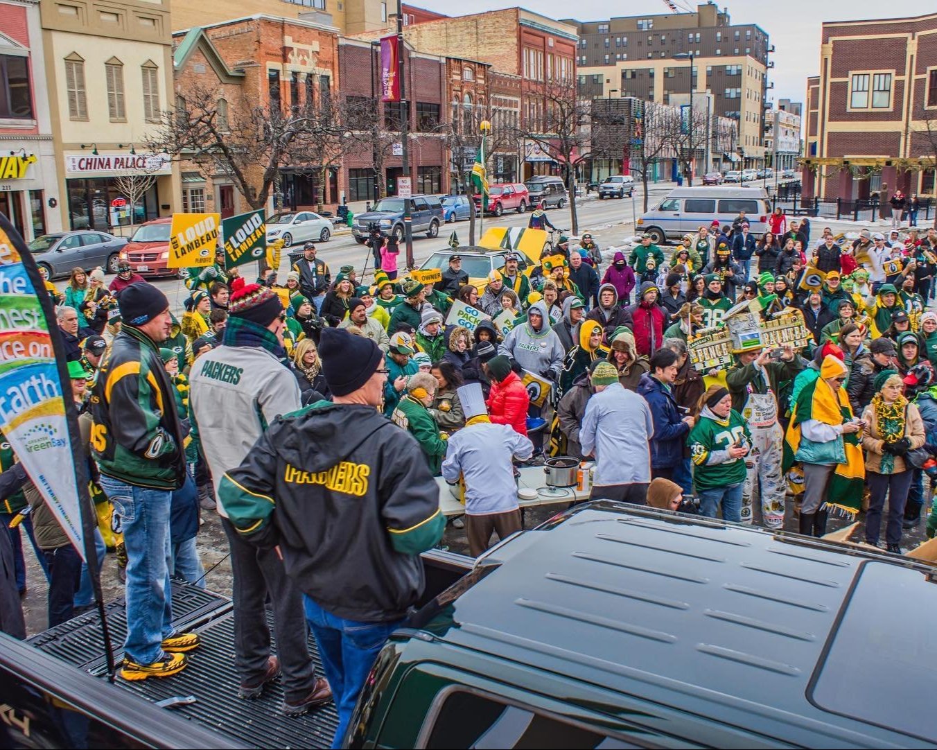 Packers Pep Rally in Downtown Green Bay