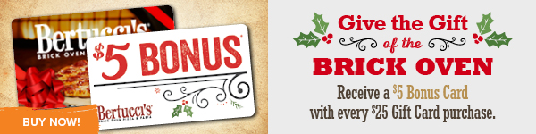 Give the gift of the Brick Oven - click to buy Gift Cards