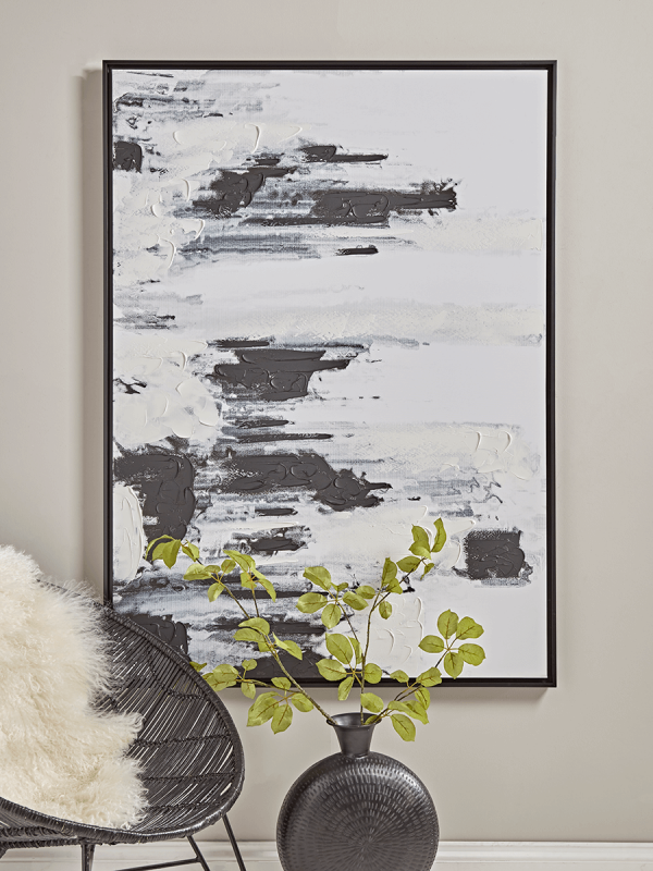 Fog Abstract Framed Canvas