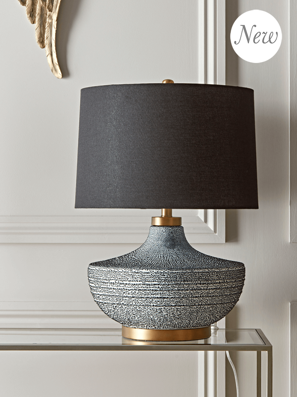 NEW Monochrome Speckled Table Lamp