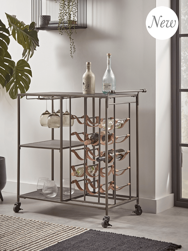 NEW Industrial Style Bottle Trolley