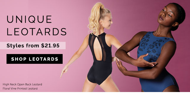 unique leotards. styles from $21.95. shop now