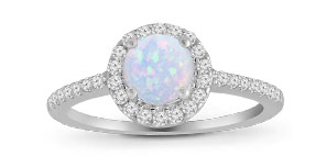 Birthstone Halo Ring