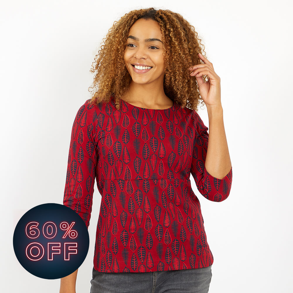 Pinto Printed Jersey T-Shirt Rich Red
