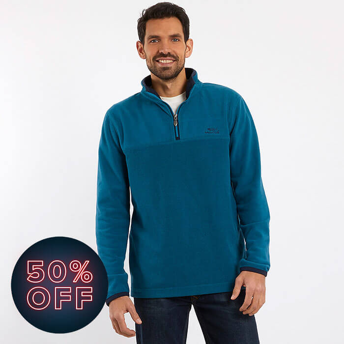 Rothay 1/4 Zip Fleece Sweatshirt Deep Sea Blue