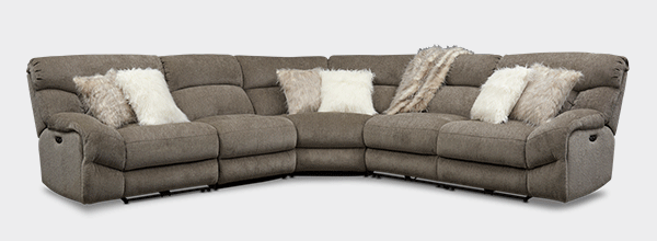 designer Looks Comfortech reclinning. Wave 5-Pc. manual reclinning sectional. Love entertaining and making your guests feel right at home? This sectional (with a spot for everyone!) is perfection. 5-Pc. sectional $1949.95 was $2099.95 or $2099.95 or pay only $57 per month with no interest until 2023. shop now.
