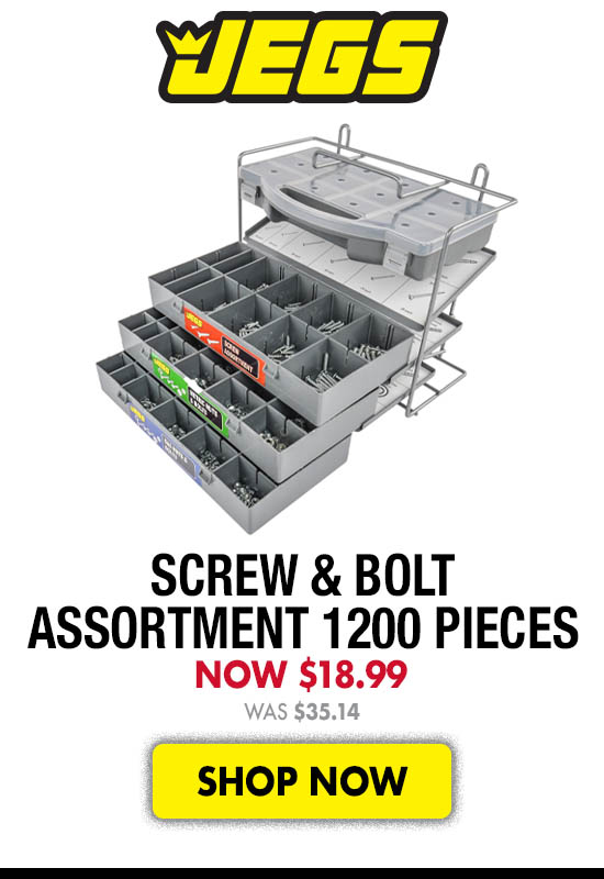 JEGS Screw & Bolt Assortment 1200 pieces - Was $35.14 Now $18.99