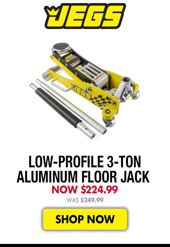 JEGS Low-Profile 3-Ton Aluminum Floor Jack - Was $249.99 Now $224.99