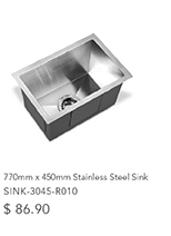 50mm x 300mm Stainless Steel Sink