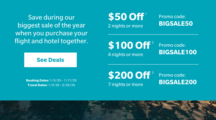 Save when you book Flight + Hotel together.*