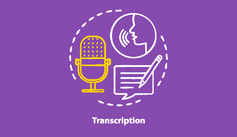 A picture of a the transcription process