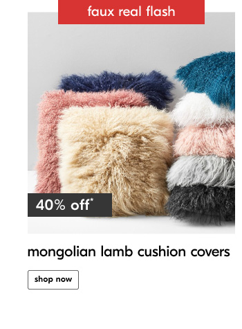 mongolian lamb cushion covers