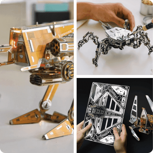 Geeek Club Cyberpunk circuit board construction sets let you build 5 futuristic models