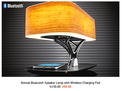 Bonsai Bluetooth Speaker Lamp with Wireless Charging Pad