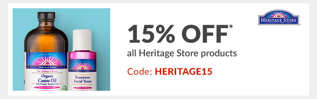 15% off* all Heritage Store products - Code: HERITAGE15