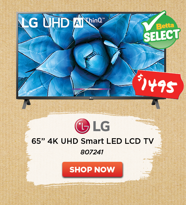 LG 65-INCH 4K THINQ SMART TELEVISION