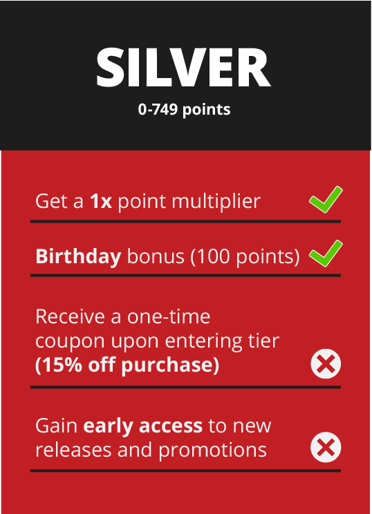 SILVER  - 0-749 points